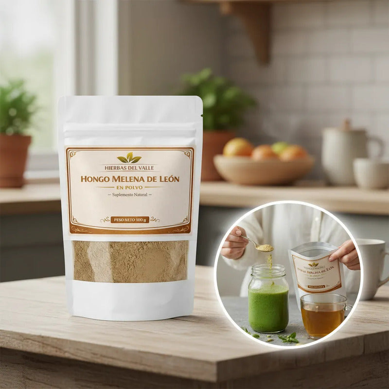 Melena De Leon Polvo 100% 100g Salud Cognitiva Sin Aditivos Sin Sabor