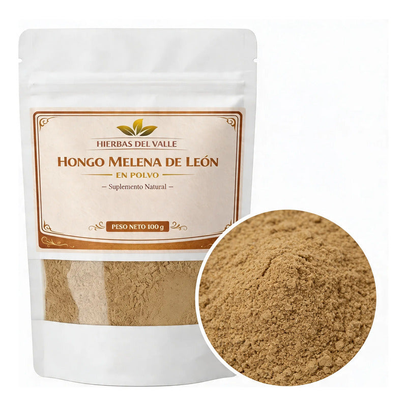 Melena De Leon Polvo 100% 100g Salud Cognitiva Sin Aditivos Sin Sabor