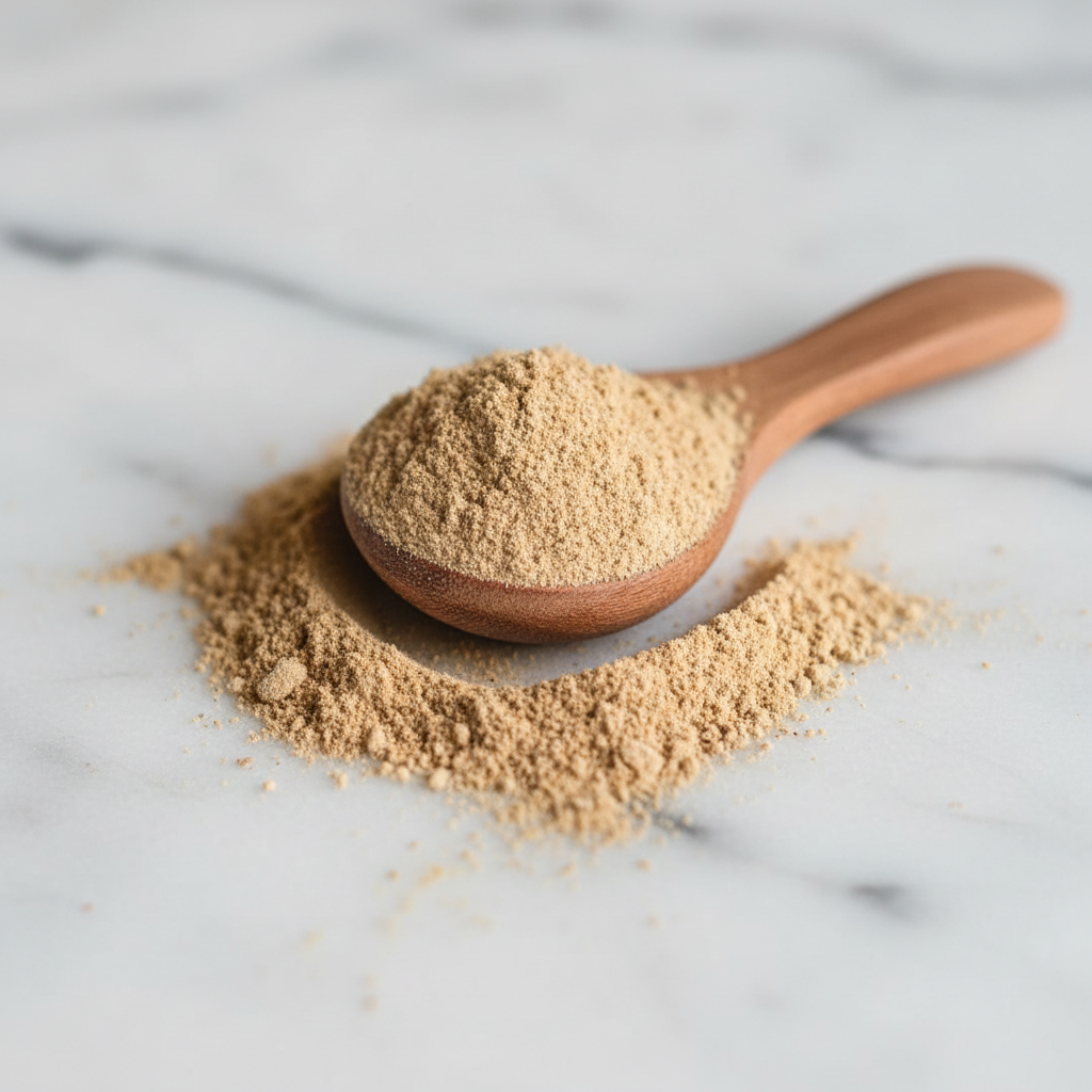 Ashwagandha en Polvo - Polvo fino con cuchara de madera